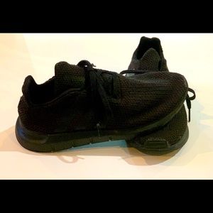 Black Adidas sneakers size 3